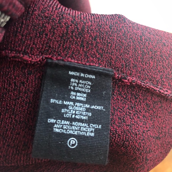 Theory Burgundy Sweater Jacket - Picture 4 of 4